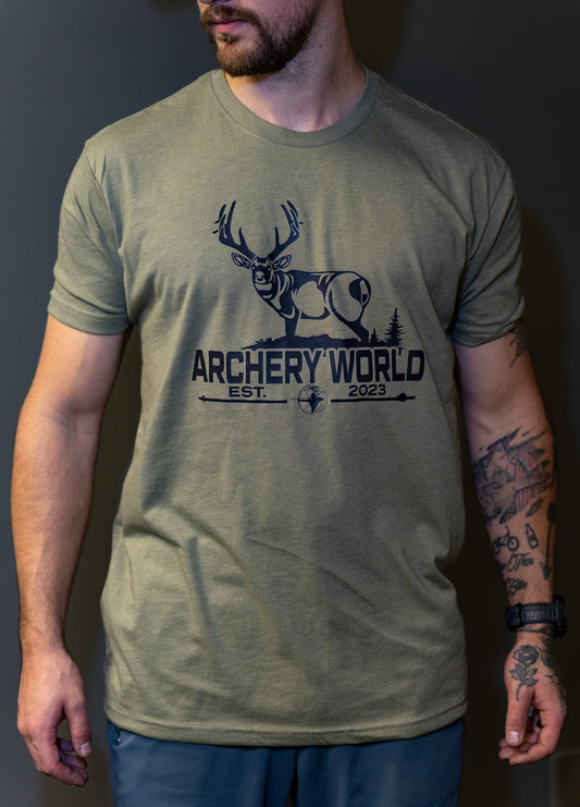 ARCHERY WORLD Mule Deer Tee - Green