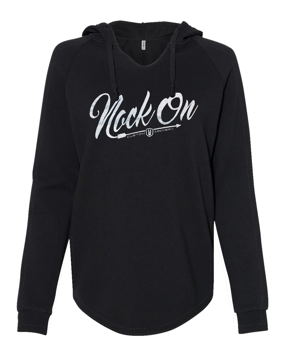 NOCK ON Ladies Silver Shot Hoodie