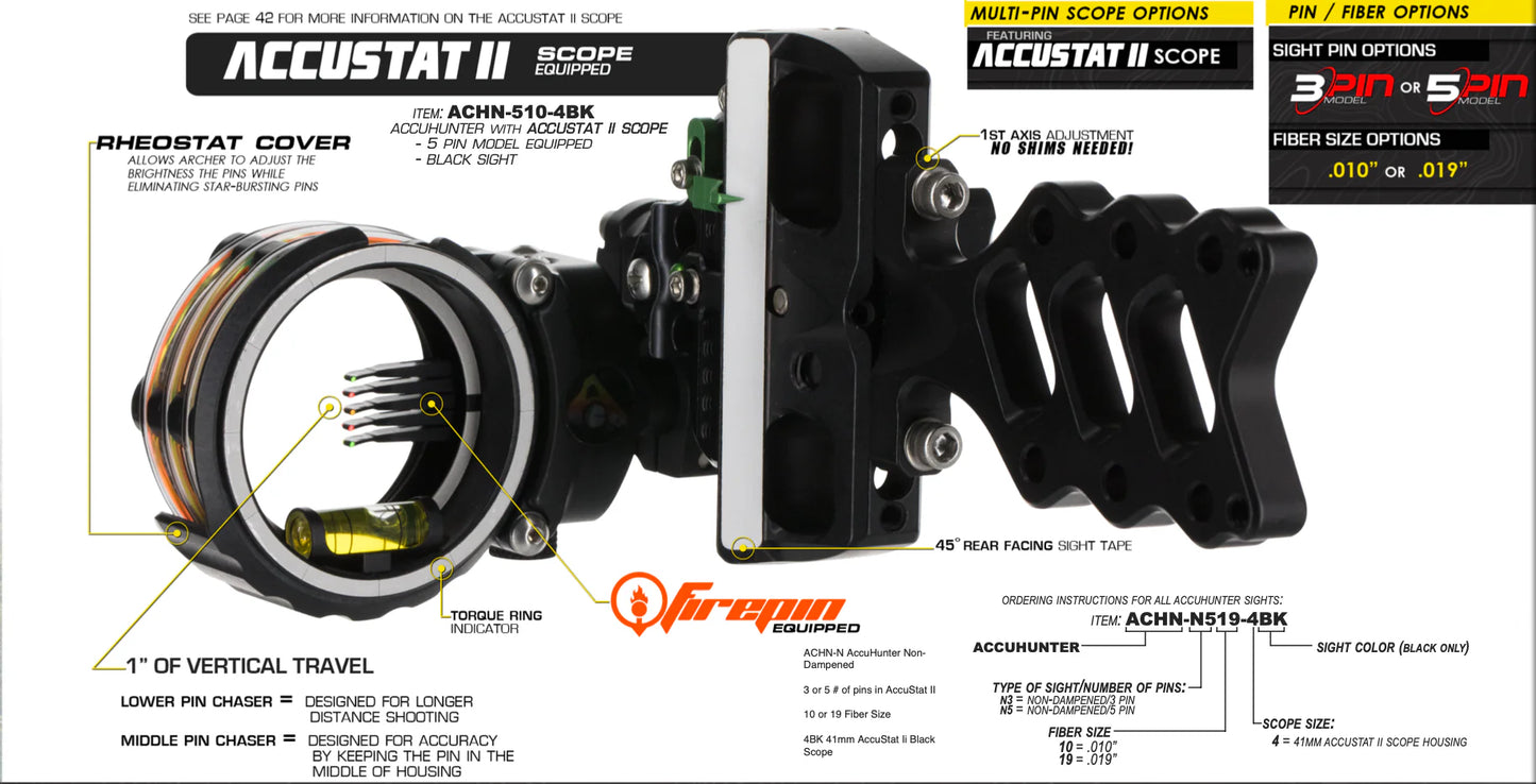 AXCEL Accuhunter Slider Sight Non Dampened with Accustat II Scope