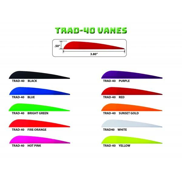 AAE Trad Vanes - 40 (25pack)