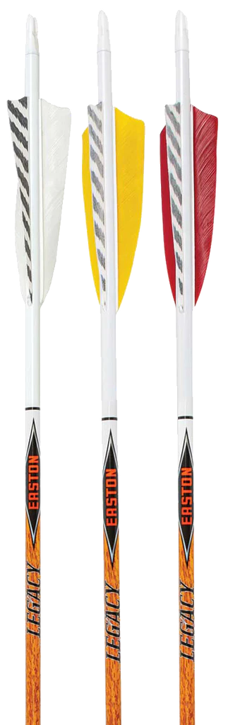 EASTON Carbon Legacy Traditional Feather Fletch Arrows - 6 Pack